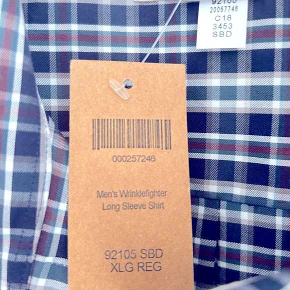 NWT Duluth Trading Co. Wrinklefighter Long Sleeve Button Down Shirt Size XL - Picture 7 of 10